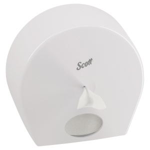 Диспенсер для туалетной бумаги в больших рулонах с центральной вытяжкой Aquarius Scott Controll белый 7046